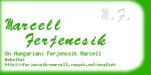 marcell ferjencsik business card